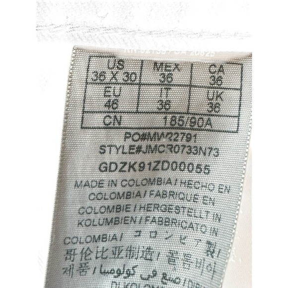 Guess‎ Lincoln Slim Straight Black Jeans W36/L30 W/Guess Triangle Stretch Aged - Picture 10 of 14